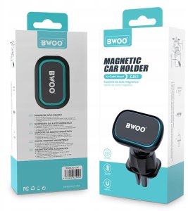 BWOO Magnetyczny uchwyt samochodowy BO-ZJ81 z klipsem na kable, do kratki 6