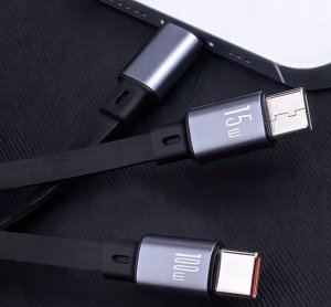 Forever kabel 3w1 USB - Lightning + 2x USB-C 1,2 m 100W czarny 6