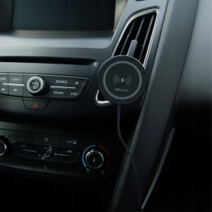 Forever uchwyt samochodowy do kratki MACH-300 magnetyczny z ładowaniem bezprzewodowym czarny Qi2 15W 10