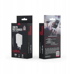 Maxlife ładowarka sieciowa PD QC MXTC-10-20C 1x USB-C 20W biała 12