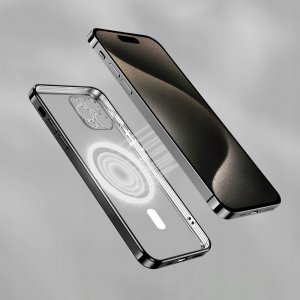 Vmax nakładka Electroplating Mag TPU do iPhone 16 Plus 6,7" czarna 4