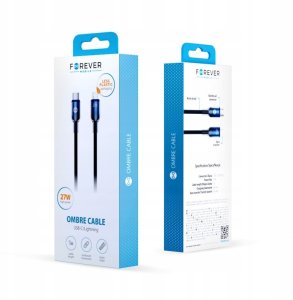 Forever kabel Ombre USB-C - Lightning 1,0 m 27W czarny 5