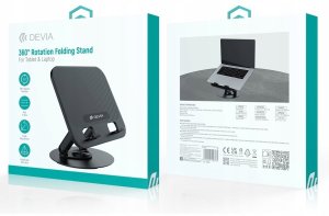 Devia uchwyt podstawka EL238 do laptopa tableta składana z rotacją 360 aluminiowa czarna 11