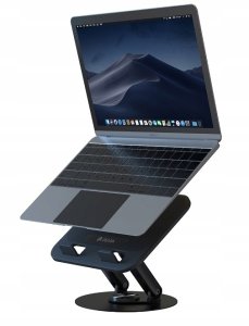 Devia uchwyt podstawka EL238 do laptopa tableta składana z rotacją 360 aluminiowa czarna 4