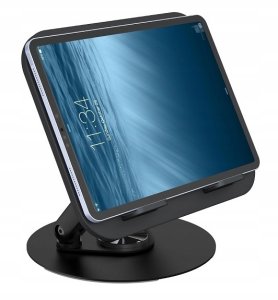 Devia uchwyt podstawka EL238 do laptopa tableta składana z rotacją 360 aluminiowa czarna 5