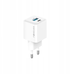 Forever ładowarka sieciowa GaN PD QC TC-08-20AC 1x USB-C 1x USB 20W biała 3