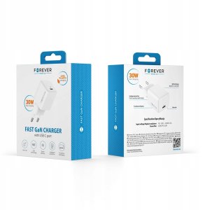 Forever ładowarka sieciowa GaN PD TC-08-30C 1x USB-C 30W biała 4