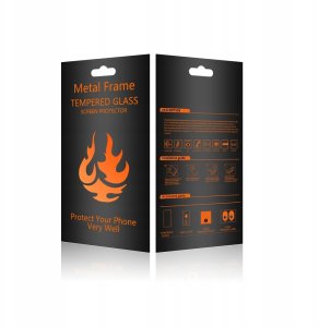 Szkło hartowane z metalową ramką do iPhone XS Max / 11 Pro Max czarna ramka 4