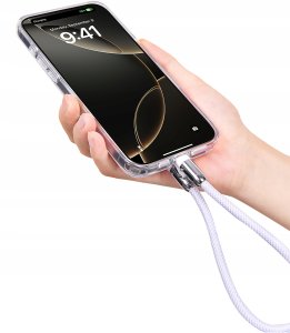 Kabel USB Devia Devia kabel uniwersalna smycz 2w1 PD USB-C - Lightning 0,3 m 27W lawendowy 2