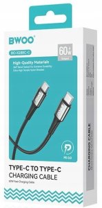 BWOO BWOO kabel Pleciony USB-C - USB-C 3m 60W czarny 5