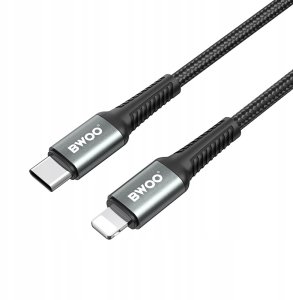 BWOO kabel Pleciony USB-C - Lightning 3m 30W czarny 3