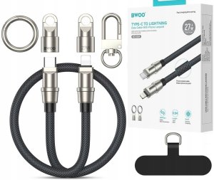 BWOO kabel Smycz USB-C - Lightning 1,2m 27W zawieszka 7