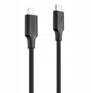 Proove kabel Striped Silicone USB-C - Lightning 1m 3A czarny 2
