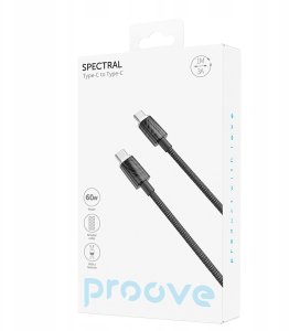 Proove kabel Spectral USB-C - USB-C 1m 3A czarny 5