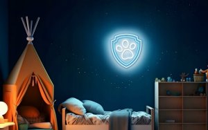Lampka wtykowa do gniazdka TelForceOne Wiszący neon LED na plexi Psi Patrol - Łapa OW-130246 6