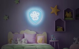 Lampka wtykowa do gniazdka TelForceOne Wiszący neon LED na plexi Psi Patrol - Łapa OW-130246 8