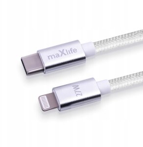 Maxlife kabel MXUC-12 USB-C - Lightning 2,0 m 27W biały 2