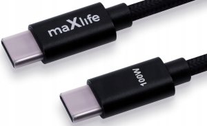 Maxlife kabel MXUC-12 USB-C - USB-C 2,0 m 100W czarny 3