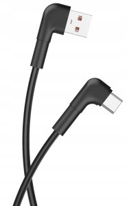 Maxlife kabel kątowy MXUC-09 USB - USB-C 2,0 m 3A czarny 3