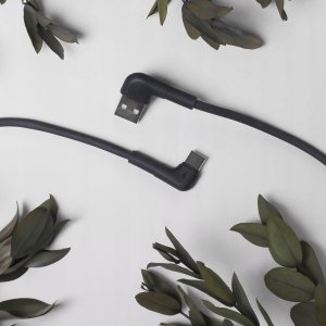 Maxlife kabel kątowy MXUC-09 USB - USB-C 2,0 m 3A czarny 5