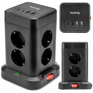 Huslog Przedłużacz pionowy z USB 16