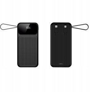 Maxlife power bank z wbudowanymi kablami MXPB-06 PD QC 22,5W 10000 mAh czarny 3