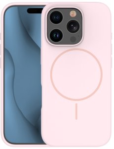 Etteri Nakładka Silicone Thin Mag do iPhone 12 / 12 Pro 6,1" jasnoróżowa 2