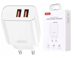 XO ładowarka sieciowa CE34 2x USB 2,4A biała + kabel USB-C 6
