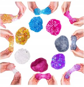 Zestaw Do Robienia Slime Gluty Dla Dzieci Glinka Foremki Naczynia W Kuferku 3