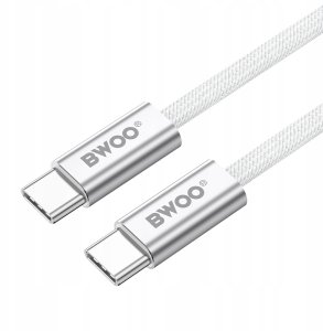 BWOO kabel pleciony 240W USB-C - USB-C  BO-X317C-C 1m biały 2