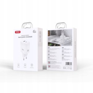 XO ładowarka sieciowa CE36 PD 45W 1x USB-C 1x USB biała 2