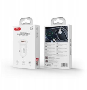 XO ładowarka samochodowa CC69 PD 30W QC 1x USB 1x USB-C biała 2