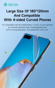 Devia Zestaw folii EPU samoregenerująca do maszyny tnącej 50szt na smartfony na ekran 2