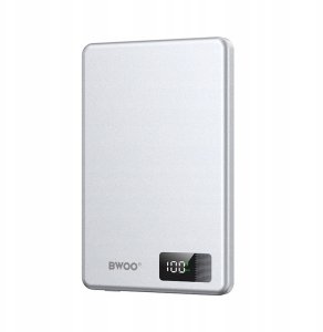 BWOO ultracienki power bank magnetyczny P75 PD 20W 5000 mAh w aluminiowej obudowie z wyświetlaczem i portem USB-C srebrny 7