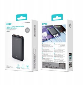 Powerbank Canyon BWOO power bank P72 QC 22.5W PD 20W 5000 mAh z 2 x USB-A 1 x USB-C black 5