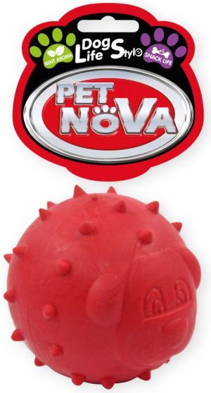 Pet Nova TPR Snackball Red 6.5cm 1
