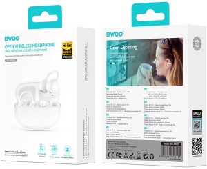 BWOO słuchawki Bluetooth BW39 TWS do biegania biale 2
