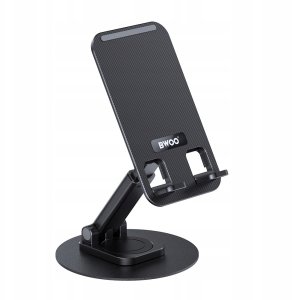 BWOO obrotowy uchwyt biurkowy obrotowy na telefon ZJ132 czarny 2