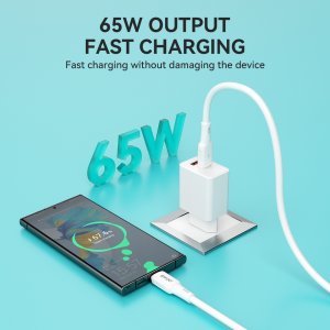 BWOO BWOO kabel silikonowy X329CC 65W USB-C 1m biały 2