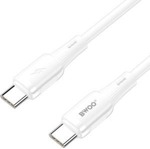 BWOO BWOO kabel silikonowy X329CC 65W USB-C 1m biały 3