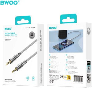 Kabel Boste BWOO AUX075 kabel AUX jack 3.5mm - jack 3.5mm audio szary 2