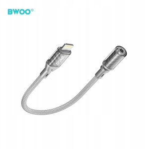 BWOO BZ66 adapter Lightning - jack 3.5mm szary 3