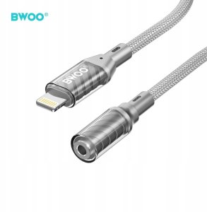 BWOO BZ66 adapter Lightning - jack 3.5mm szary 4