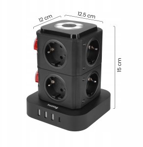 Huslog przedłużacz pionowy z LED 5