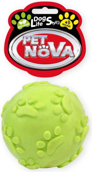 Pet Nova TPR Soundball Yellow 6cm 1