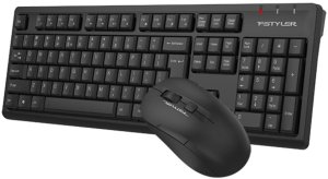 Klawiatura + mysz A4Tech A4tech FG1200 FStyler bezprzewodowy zestaw biurowy klawiatury z myszą 2,4G czarny 2