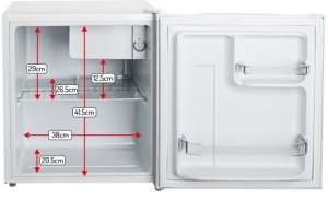 AD 8096 white Wolnostojąca lodówka podblatowa 45l | metalowe drzwi | 6-stopniowa regulacja | agregatowa | biała 190
