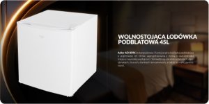 AD 8096 white Wolnostojąca lodówka podblatowa 45l | metalowe drzwi | 6-stopniowa regulacja | agregatowa | biała 198