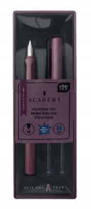Zestaw pióro wieczne + 2 naboje w etui Academy mix 2