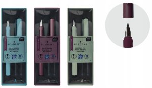 Zestaw pióro wieczne + 2 naboje w etui Academy mix 4
